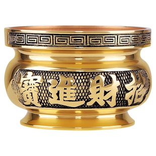 家用拜祖先敬神烛台香炉三件套 佛前供奉上香供灯铜蜡烛台座一体