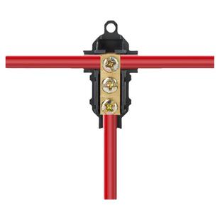 T型接线端子一进二出免断线分线器 铜铝过渡线夹大功率电线连接器