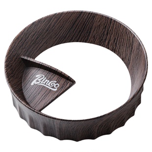 Bincoo咖啡机手柄布粉器磁吸木纹意式专用宽口接粉环防飞粉58mm