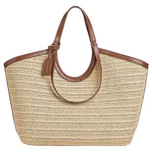 CHARLES&KEITH26夏新款CK2-30701583-3编织大容量手提斜挎托特包