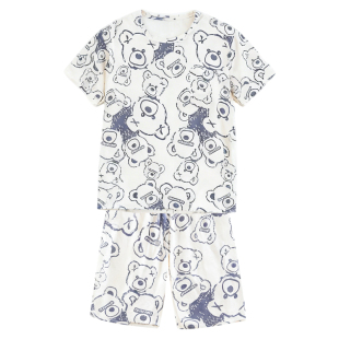 纯色黑色男士棉绸睡衣夏季薄款短袖青年学生套装透气人造棉家居服