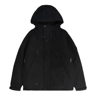 流行冲锋衣连帽羽绒服男冬季新款90白鸭绒防风保暖纯色夹克外套潮