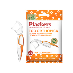 Plackers进口正畸牙线专用带牙套牙箍托槽专用牙缝清洁正畸牙线棒