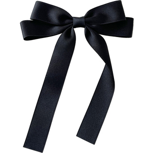 多巴胺蝴蝶结发夹飘带后脑勺半扎发2025新款头饰鸭嘴夹弹簧夹发卡