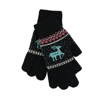 可触屏冬季保暖防寒针织毛线手套