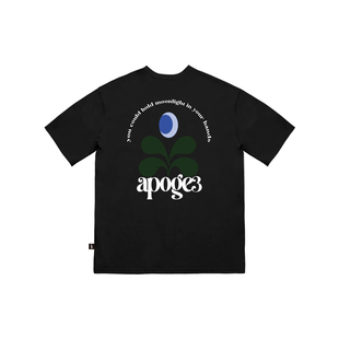 APOGE3阿保机 月亮花短袖宽松t恤女男圆领纯棉潮牌夏季oversize