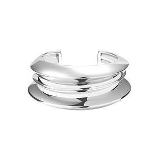 Le' Murmure 甄选高奢 意大利獨家古法手工立体螺纹开口白金手镯