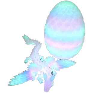 夜光龙3d打印龙渐变水晶龙全关节可动仿真玩具男创意桌面摆件礼物