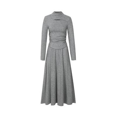 GCRUES镂空半高领针织套装