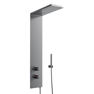 德希顿6093恒温花洒套装卫生间家用轻奢增压304不锈钢淋浴屏温控