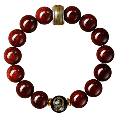 印度小叶紫檀手串男本命佛转运珠