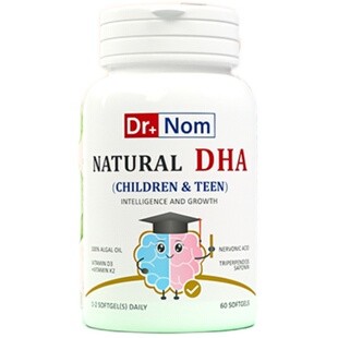 drnom英国进口dha儿童海藻油补脑婴幼儿专用宝宝软胶囊