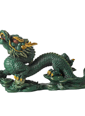 中式青砂石瑞兽祥龙龙腾万里