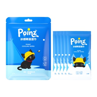 【新品上线】重点POINZ冰感降温湿巾快速降温旅行户外便携湿纸巾