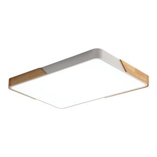 中山灯具厂家直销长方形客厅灯马卡龙吸顶灯原木风led卧室灯圆形