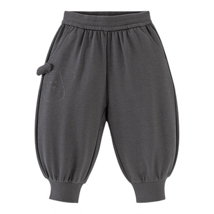 迷你巴拉巴拉宝宝裤子2026春季男女童宽松休闲百搭运动风束脚长裤