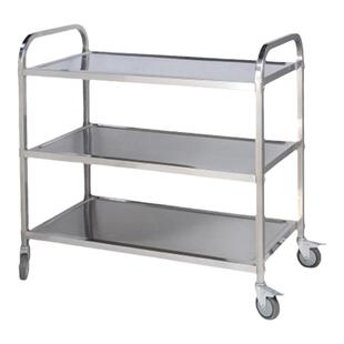 特厚1.0三层不锈钢餐车加厚双层收碗车周转车304三层推车商用送餐