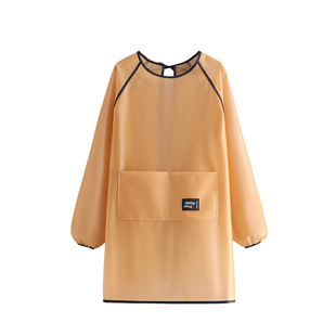 防水罩衣简约防污免洗长袖围裙家用厨房防油污做饭工作服餐饮上班