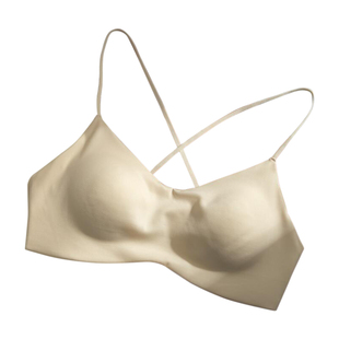 Kbra【白T不透】粉底液内衣女无痕隐形细肩带美背小胸聚拢文胸罩