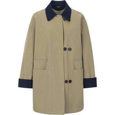 KBNE巴恩风卡其色风衣外套女中长款小个子大衣25秋季新款气质外衣