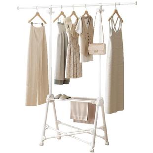 比人折叠晾衣架落地阳台家用踢脚线取暖器专用烘衣架可折叠可移动