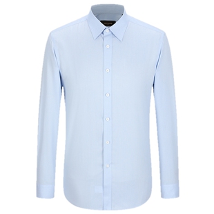 【商场同款】雅戈尔官方夏季新款商务男士浅蓝条纹DP长袖衬衫YLDP