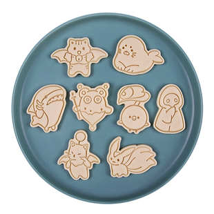 FF14系列卡通饼干模具最终幻想宠物莫古力烘焙曲奇印花石塑工具