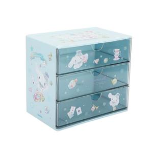 名创优品三丽鸥抽屉式收纳盒miniso可爱玉桂狗桌面置物架储物盒子