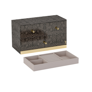 本心本来抽屉式桌面收纳盒家用玻璃首饰盒杂物整理防尘玄关储物盒