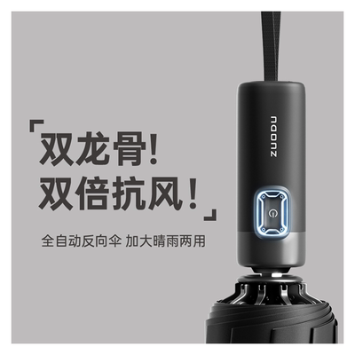 左都全自动双龙骨抗暴风雨伞