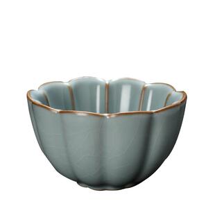 汝窑冰纹主人杯单杯开片个人专用茶杯陶瓷品茗杯功夫茶具茶盏家用