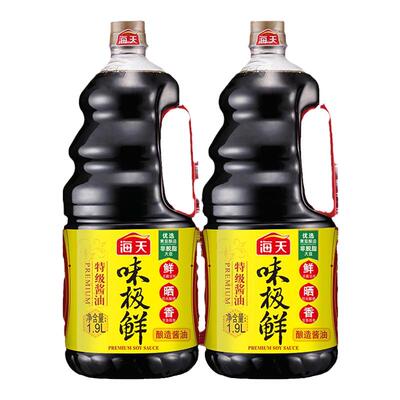 海天酱油味极鲜1.9L特级生抽