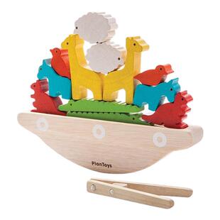 PlanToys5136平衡船儿童益智叠叠高平衡拼搭积木宝宝创意早教具
