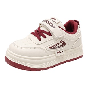 回力童鞋男童板鞋2025新款秋季皮面防水学生大童轻便儿童运动鞋子