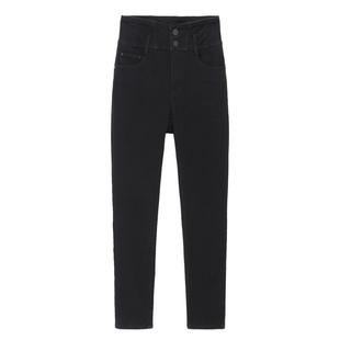 REVAN芮范设计师款街头风高腰牛仔小脚裤RN91302082