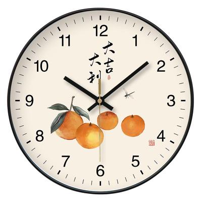 静音电波钟圆形大吉大利创意
