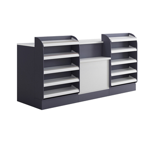 艾美斯美宜佳同款便利店超市烟酒柜烟柜大理石铁展示柜一体收银台