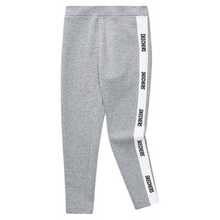 斯凯奇童装女童加绒紧身长裤儿童初秋季户外运动爬山休闲裤子弹力