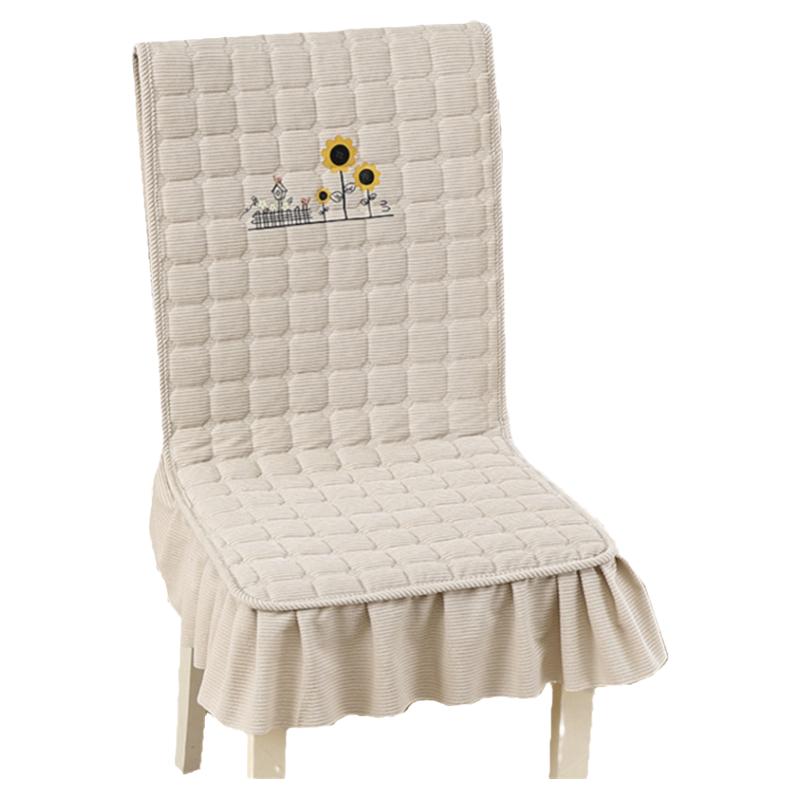 餐椅套罩家用轻奢高级感椅套方凳套罩餐桌布套装夹棉防滑椅子套罩