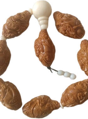 苏工名家橄橄榄核手串橄榄胡核雕