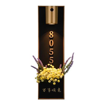 雾海亚克力感应灯插花家用门牌