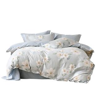 水星家纺A类全棉四件套纯棉印花套件清新床笠被套床单床品