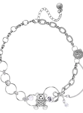 辣妹锆石镂空蝴蝶叠戴仿珍珠项链女choker轻奢小众锁骨链潮送礼物