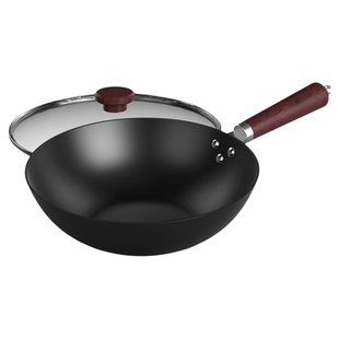 苏泊尔炒锅家用免开锅铁锅无涂层平底炒菜锅煤气燃气灶电磁炉专用