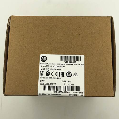 议价2080-LC30-16QVB 罗克韦尔 AB 全新Micro830控制器 2080LC301