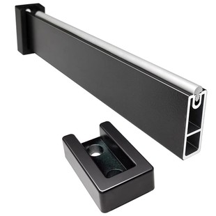 衣柜方形衣杆衣橱顶装法兰侧装衣通挂杆静音衣柜内挂衣杆固定配件