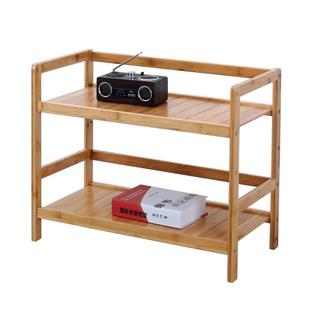 全竹书架落地置物架实木收纳架简易厨房储物架打印机家用边角架子