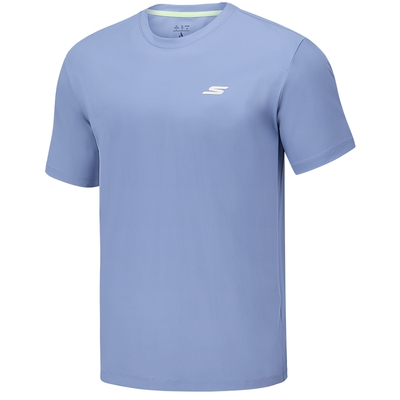 斯凯奇2025夏新款男宽松百搭圆领针织短袖T恤透气舒适运动打底衫