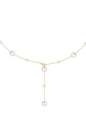流苏设计感珍珠锁骨链女