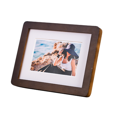 圆角实木相框空框高级感摆台定制